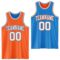 Custom Reversible Orange White-Powder Blue Double Side Sublimation Basketball Suit Jersey