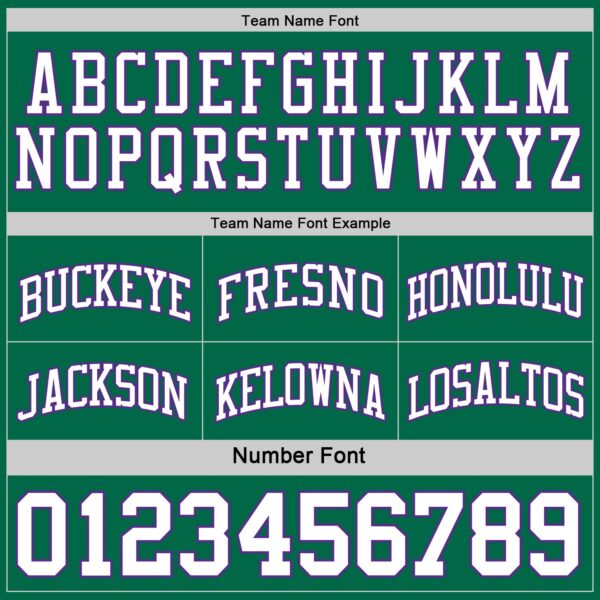 Custom Reversible Kelly Green White-Purple Double Side Sublimation Basketball Suit Jersey