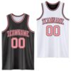 Custom Reversible Black Medium Pink Double Side Sublimation Basketball Suit Jersey