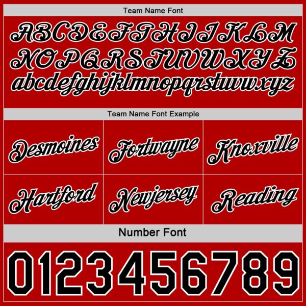 Custom Reversible Black Red-White Double Side Star Sublimation Basketball Suit Jersey