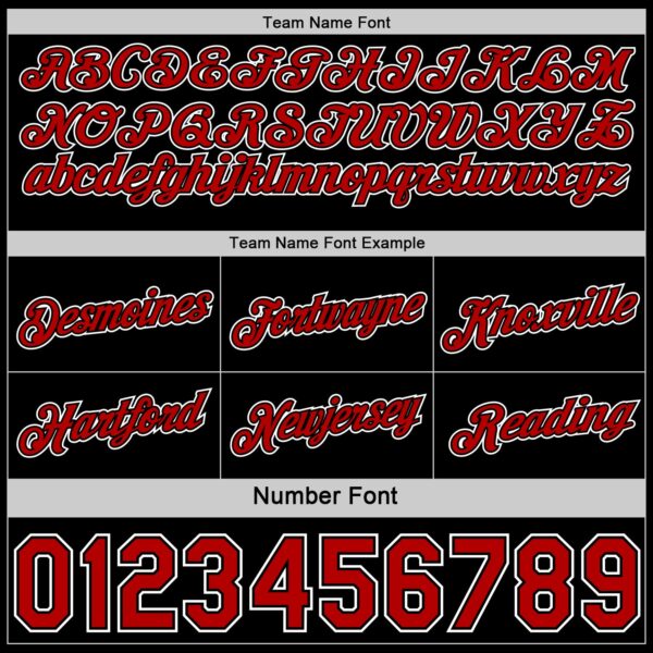 Custom Reversible Black Red-White Double Side Star Sublimation Basketball Suit Jersey