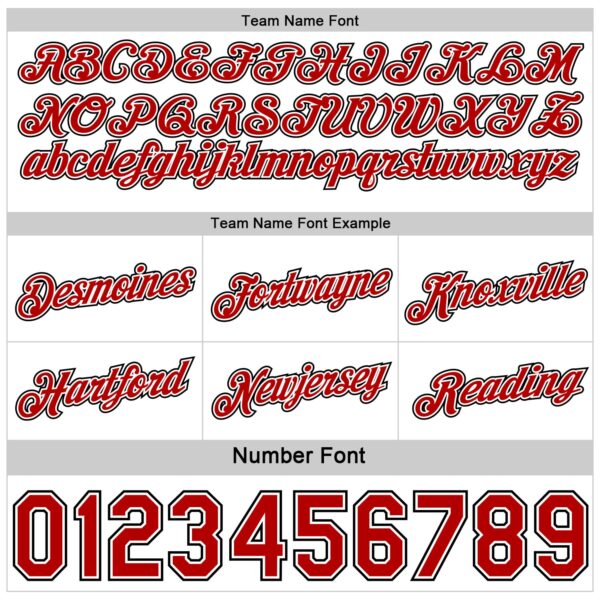 Custom Reversible Black Red-White Double Side Star Sublimation Basketball Suit Jersey