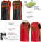 Custom Reversible Black Red-Gold Double Side Star Sublimation Basketball Suit Jersey