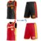 Custom Reversible Black Gold-Red Double Side Star Sublimation Basketball Suit Jersey