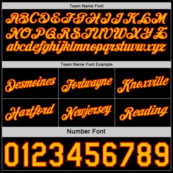 Custom Reversible Black Gold-Red Double Side Star Sublimation Basketball Suit Jersey