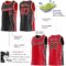 Custom Reversible Black Red-Cream Double Side Star Sublimation Basketball Suit Jersey
