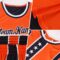 Custom Reversible Black Orange-White Double Side Star Sublimation Basketball Suit Jersey
