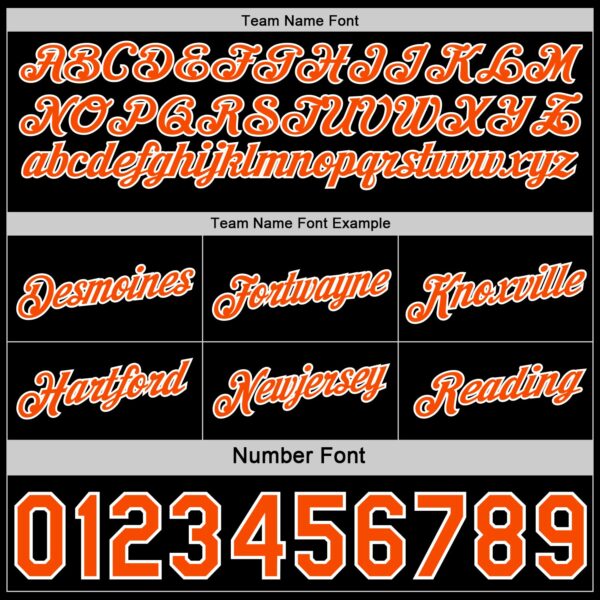 Custom Reversible Black Orange-White Double Side Star Sublimation Basketball Suit Jersey