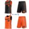 Custom Reversible Black Orange Double Side Star Sublimation Basketball Suit Jersey