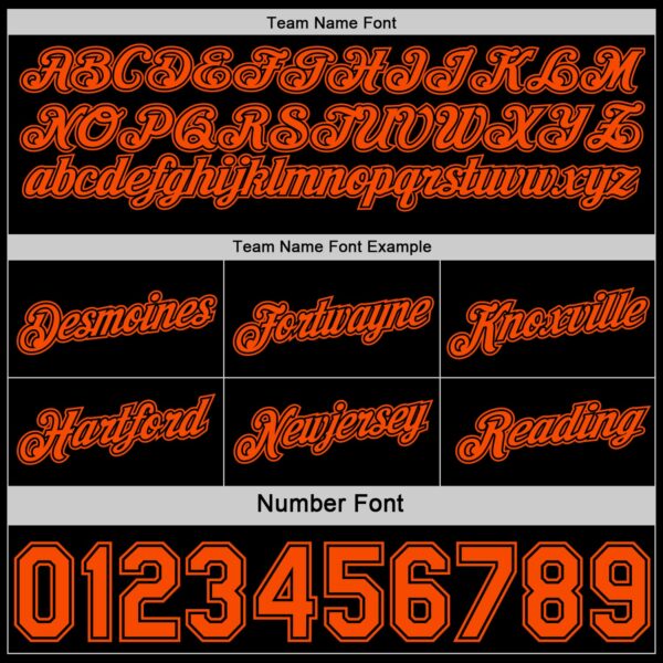 Custom Reversible Black Orange Double Side Star Sublimation Basketball Suit Jersey