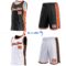 Custom Reversible Black White-Orange Double Side Star Sublimation Basketball Suit Jersey