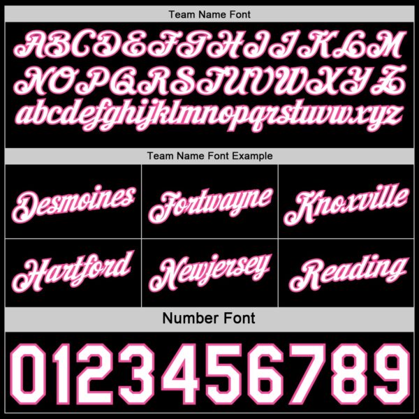 Custom Reversible Black White-Pink Double Side Star Sublimation Basketball Suit Jersey