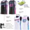 Custom Reversible Black Pink-Sky Blue Double Side Star Sublimation Basketball Suit Jersey