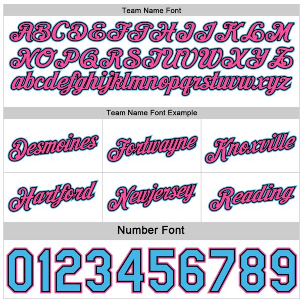 Custom Reversible Black Pink-Sky Blue Double Side Star Sublimation Basketball Suit Jersey