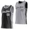 Custom Reversible Black Gray-White Double Side Star Sublimation Basketball Suit Jersey