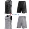 Custom Reversible Black Gray Double Side Star Sublimation Basketball Suit Jersey
