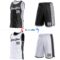 Custom Reversible Black White-Gray Double Side Star Sublimation Basketball Suit Jersey