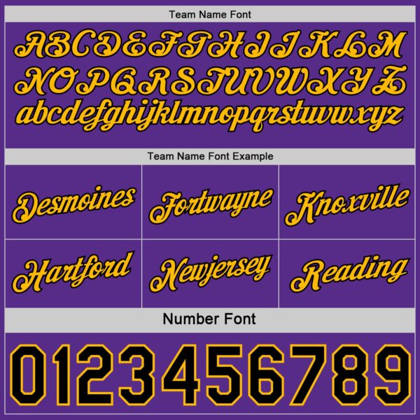 Custom Reversible Black Purple-Gold Double Side Star Sublimation Basketball Suit Jersey