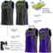 Custom Reversible Black Purple-Neon Green Double Side Star Sublimation Basketball Suit Jersey
