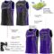 Custom Reversible Black Purple-Gray Double Side Star Sublimation Basketball Suit Jersey