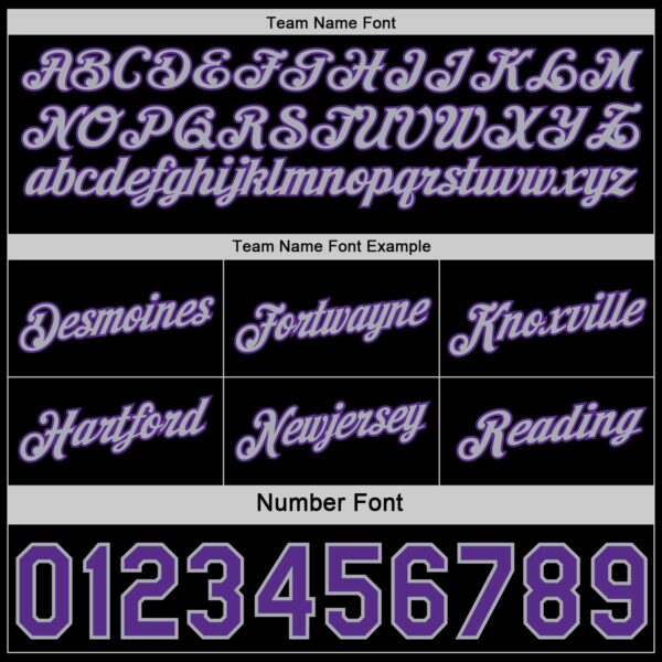 Custom Reversible Black Purple-Gray Double Side Star Sublimation Basketball Suit Jersey