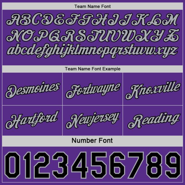 Custom Reversible Black Purple-Gray Double Side Star Sublimation Basketball Suit Jersey