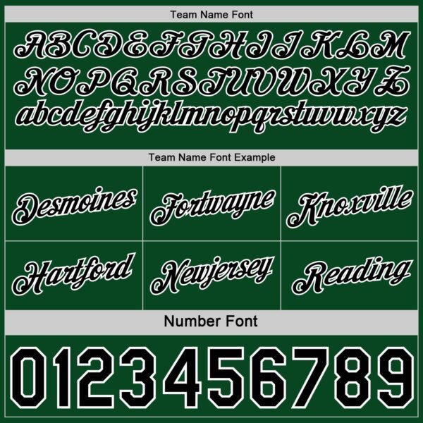 Custom Reversible Black Green-White Double Side Star Sublimation Basketball Suit Jersey