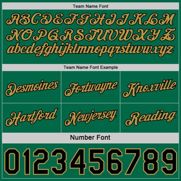 Custom Reversible Black Kelly Green-Old Gold Double Side Star Sublimation Basketball Suit Jersey