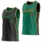 Custom Reversible Black Kelly Green-Old Gold Double Side Star Sublimation Basketball Suit Jersey