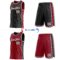 Custom Reversible Black White-Crimson Double Side Star Sublimation Basketball Suit Jersey