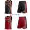 Custom Reversible Black Crimson-Cream Double Side Star Sublimation Basketball Suit Jersey