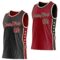 Custom Reversible Black Crimson-Cream Double Side Star Sublimation Basketball Suit Jersey