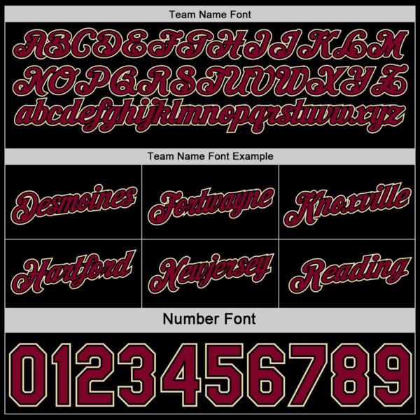 Custom Reversible Black Crimson-Cream Double Side Star Sublimation Basketball Suit Jersey