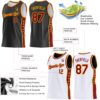 Custom Reversible Black Crimson-Gold Double Side Star Sublimation Basketball Suit Jersey