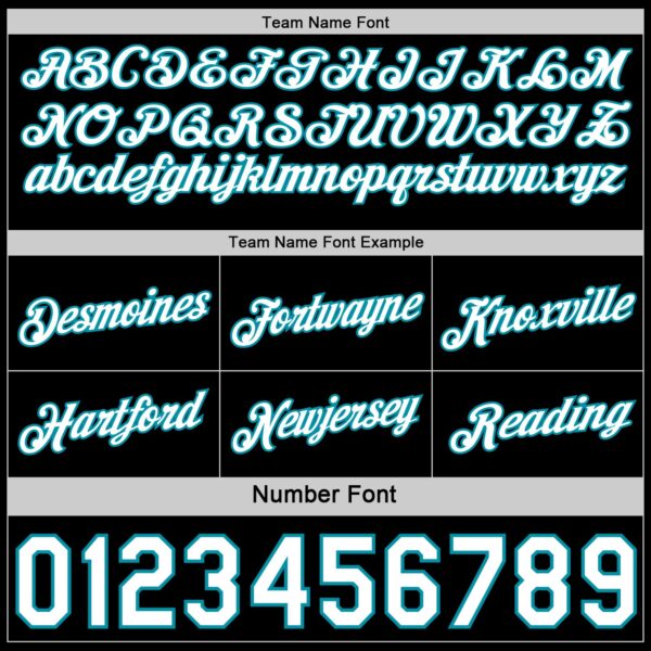 Custom Reversible Black White-Teal Double Side Star Sublimation Basketball Suit Jersey