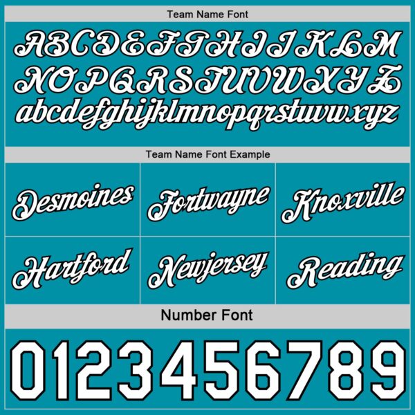 Custom Reversible Black White-Teal Double Side Star Sublimation Basketball Suit Jersey