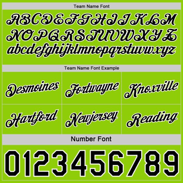 Custom Reversible Black White-Neon Green Double Side Star Sublimation Basketball Suit Jersey