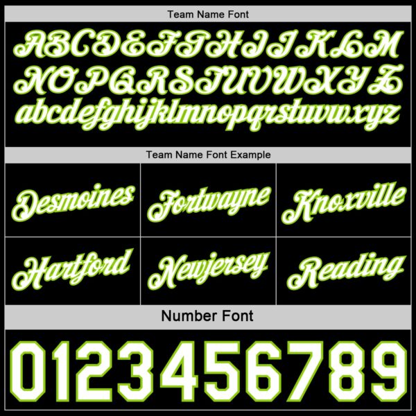 Custom Reversible Black White-Neon Green Double Side Star Sublimation Basketball Suit Jersey