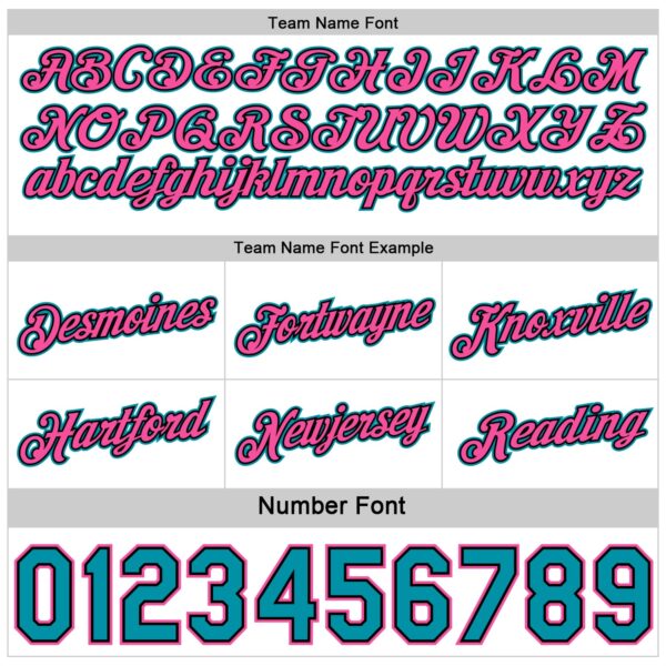 Custom Reversible Black Pink-Teal Double Side Star Sublimation Basketball Suit Jersey