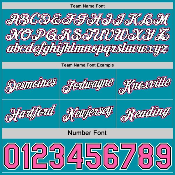 Custom Reversible Black Pink-Teal Double Side Star Sublimation Basketball Suit Jersey