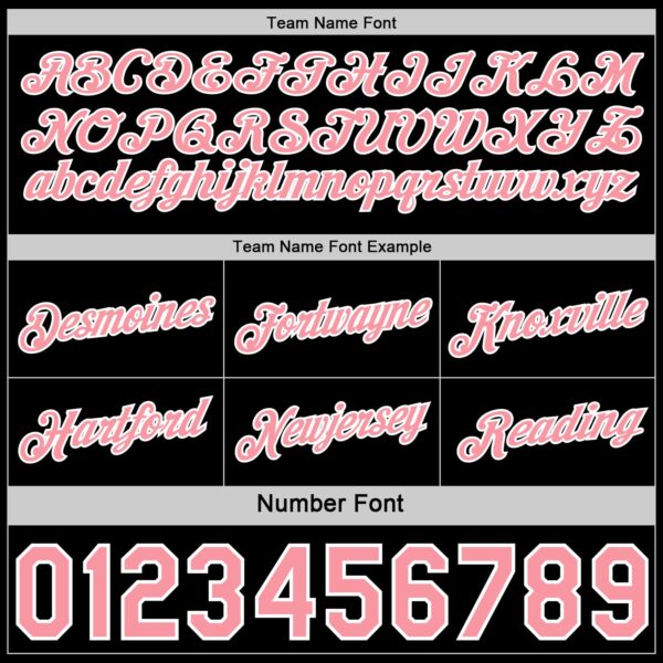 Custom Reversible Black Medium Pink-White Double Side Star Sublimation Basketball Suit Jersey