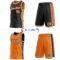 Custom Reversible Black Bay Orange-White Double Side Star Sublimation Basketball Suit Jersey