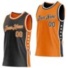 Custom Reversible Black Bay Orange-White Double Side Star Sublimation Basketball Suit Jersey