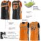 Custom Reversible Black Bay Orange-White Double Side Star Sublimation Basketball Suit Jersey