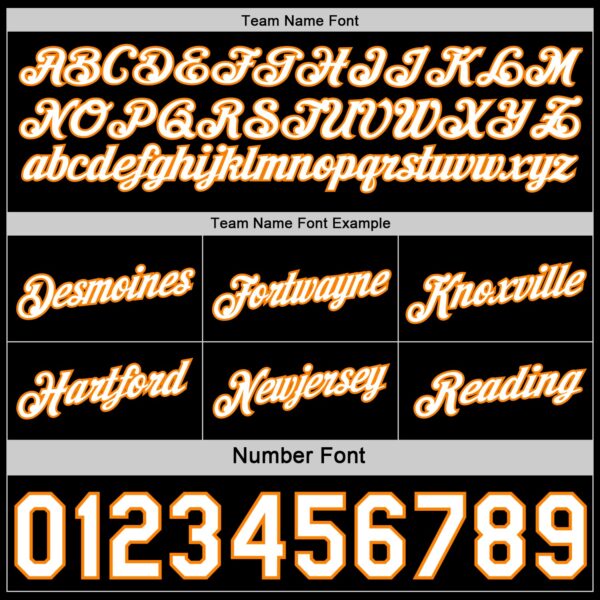 Custom Reversible Black White-Bay Orange Double Side Star Sublimation Basketball Suit Jersey