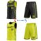 Custom Reversible Black Neon Yellow Double Side Star Sublimation Basketball Suit Jersey