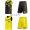 Custom Reversible Black Light Yellow Double Side Star Sublimation Basketball Suit Jersey