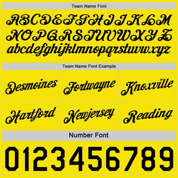 Custom Reversible Black Light Yellow Double Side Star Sublimation Basketball Suit Jersey