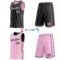Custom Reversible Black Light Pink Double Side Star Sublimation Basketball Suit Jersey