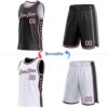 Custom Reversible Black Light Pink Double Side Star Sublimation Basketball Suit Jersey